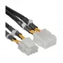 Extensão de alimentação interna InLine ficha 2x4 pinos / conector fêmea 8 pinos placa-mãe 0,30 m