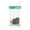 Adaptador HDMI InLine ficha/conector fêmea inclinado para baixo, dourado, 4K2K