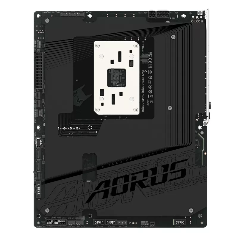 Placa-mãe GIGABYTE B850 AORUS STEALTH — ATX, Socket AM5, AMD B850, DDR5 até 8200 MHz (OC), 14+2+2 VRM, 2xPCIe5.0, 2xPCIe4.0 M.2, Wi‑Fi 7, 5GbE