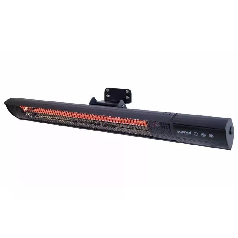 Aquecedor infravermelho SUNRED RD-DARK-20, 2000 W, montagem na parede, IP55, preto