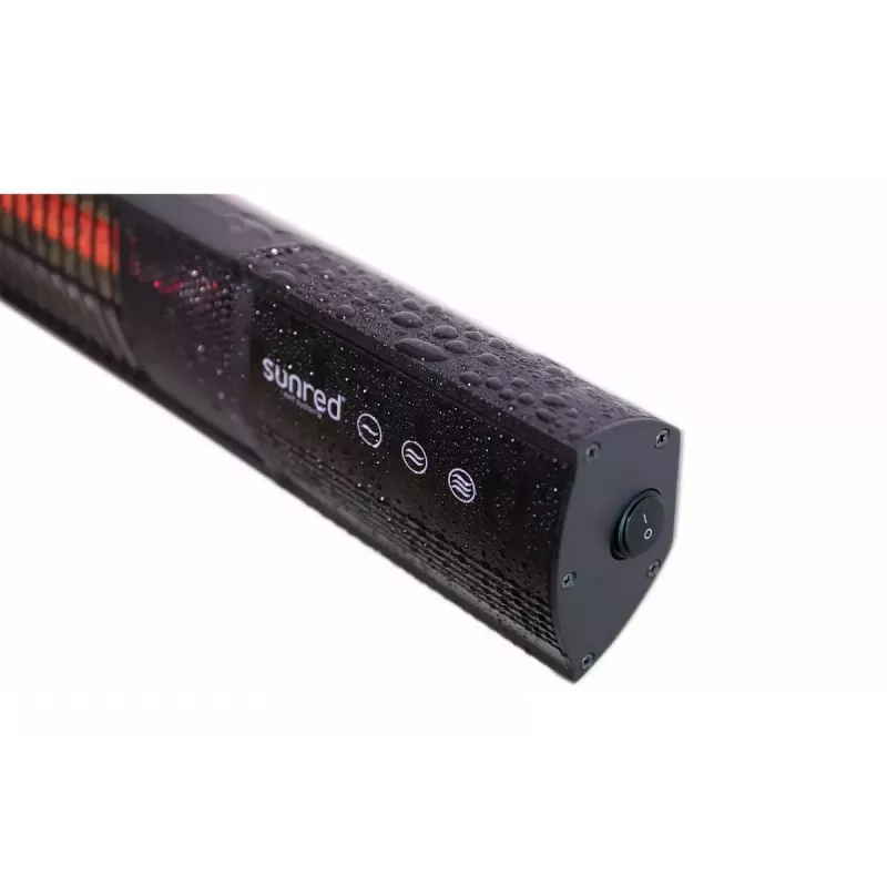 Aquecedor infravermelho SUNRED RD-DARK-20, 2000 W, montagem na parede, IP55, preto