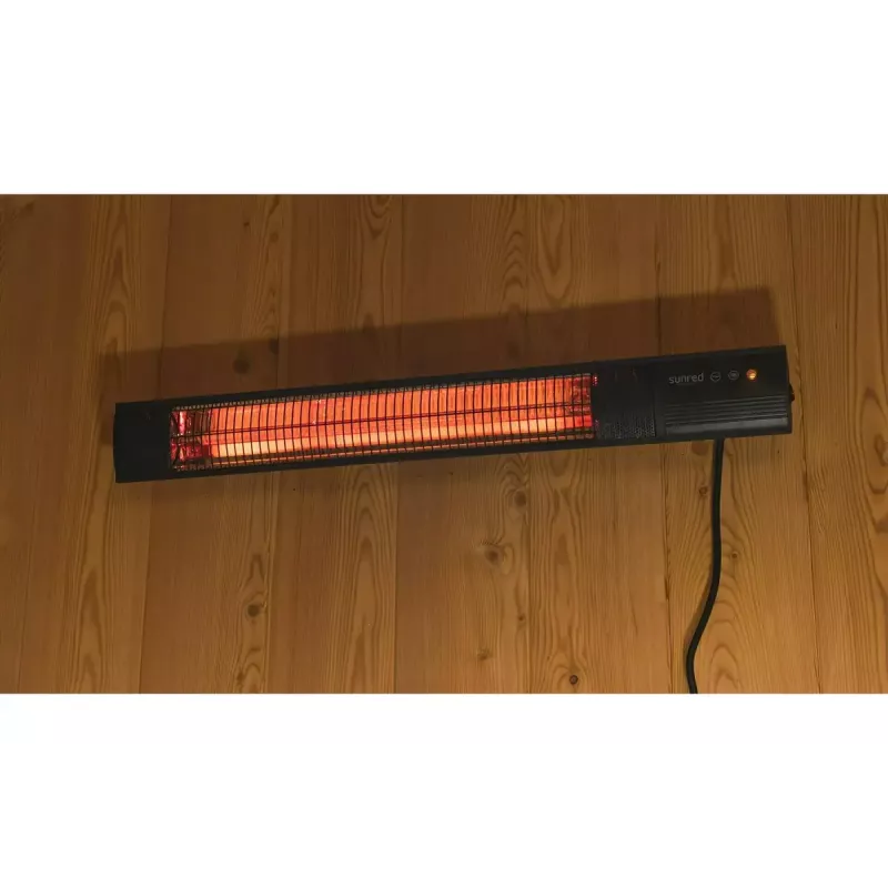 Aquecedor infravermelho SUNRED RD-DARK-20, 2000 W, montagem na parede, IP55, preto