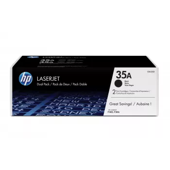 HP 35A pack de 2 tinteiros toner LaserJet originais preto, 3000 páginas, preto, 2 unid.