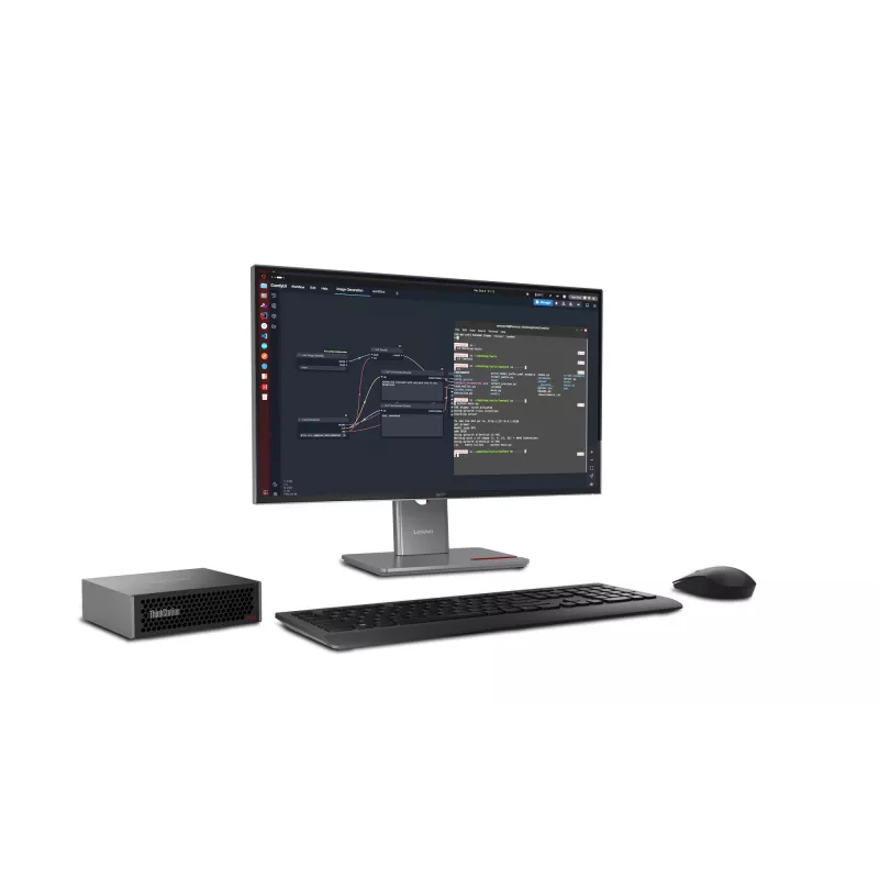 Lenovo ThinkStation PGX GB10 128 GB LPDDR5x-SDRAM 4 TB SSD DGX OS Mini Tower Mini-PC preto