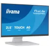 Monitor IIYAMA ProLite T2252MSC-W2AG 54,5 cm (21,4 polegadas) Full HD 1920x1080 LCD ecrã tátil, 5 ms, hub USB 3.2, altifalantes, VESA, branco