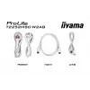 Monitor IIYAMA ProLite T2252MSC-W2AG 54,5 cm (21,4 polegadas) Full HD 1920x1080 LCD ecrã tátil, 5 ms, hub USB 3.2, altifalantes, VESA, branco