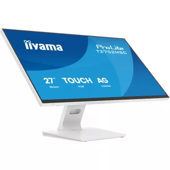 Monitor LCD com ecrã tátil IIYAMA ProLite T2752MSC-W1AG 27 polegadas 1920 x 1080 Full HD branco, 5 ms, USB 3.2 Gen1, altifalantes, VESA