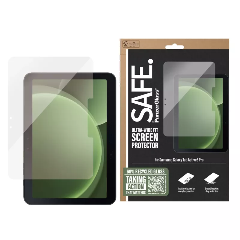 PanzerGlass SAFE. by ® proteção de ecrã Samsung Galaxy Tab Active5 Pro | Ultra-Wide Fit