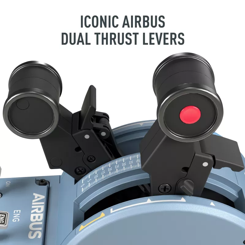 Thrustmaster TCA Quadrant Airbus Edition preto, azul Flight Sim PC