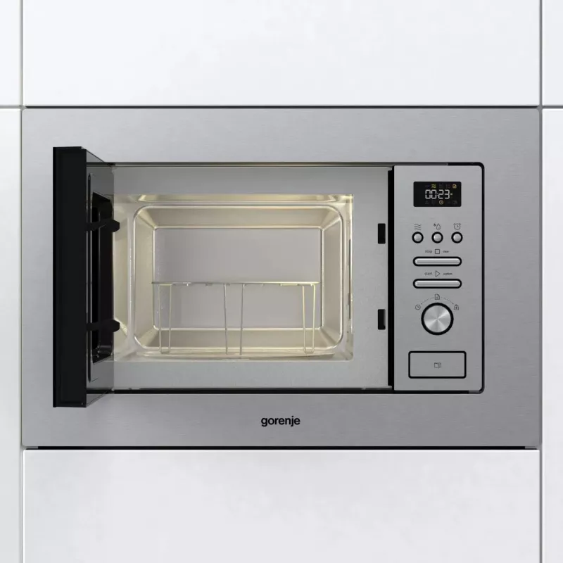 Micro-ondas com grelhador de encastrar Gorenje BM201AG1X aço inoxidável 20 L 800 W