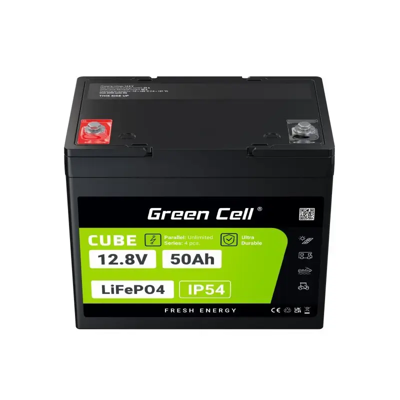 Bateria UPS Green Cell LFPGC12V50AH Lítio-Ferro-Fosfato 12V 50Ah 640Wh, descarga 75A