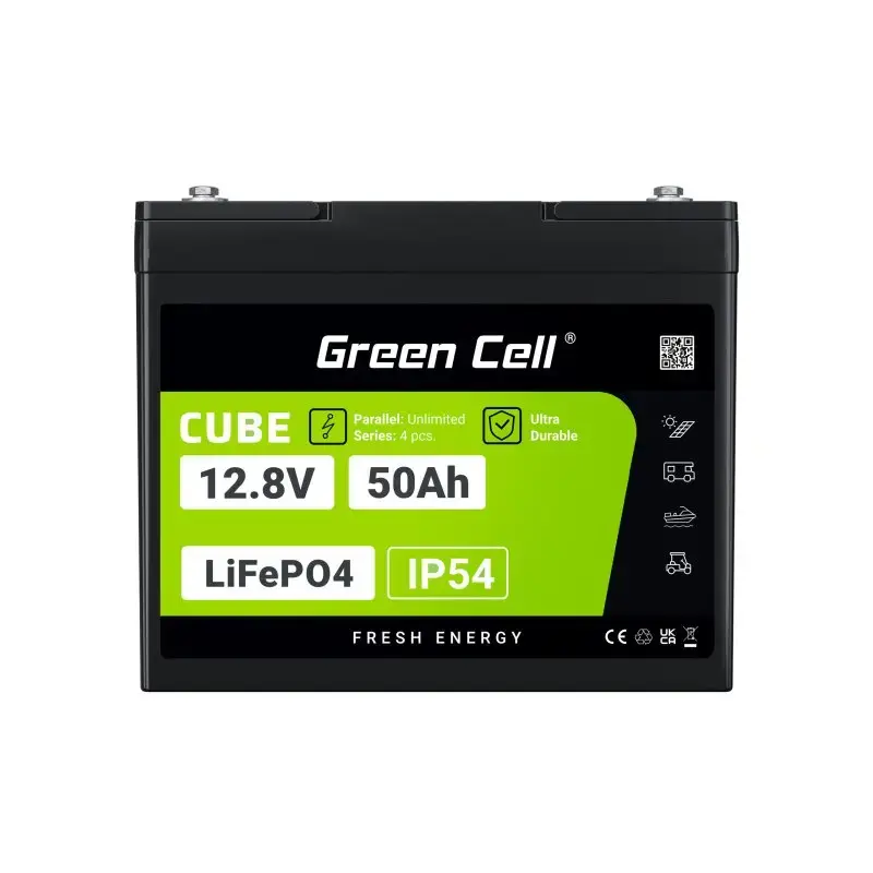 Bateria UPS Green Cell LFPGC12V50AH Lítio-Ferro-Fosfato 12V 50Ah 640Wh, descarga 75A