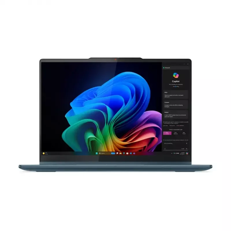 Portátil 2-em-1 Lenovo Yoga 7 14 polegadas OLED Touch, Ryzen AI 5 340, 16 GB LPDDR5, 512 GB SSD, Radeon 840M, 70 Wh, Tidal Teal