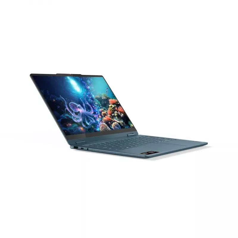 Portátil 2-em-1 Lenovo Yoga 7 14 polegadas OLED Touch, Ryzen AI 5 340, 16 GB LPDDR5, 512 GB SSD, Radeon 840M, 70 Wh, Tidal Teal
