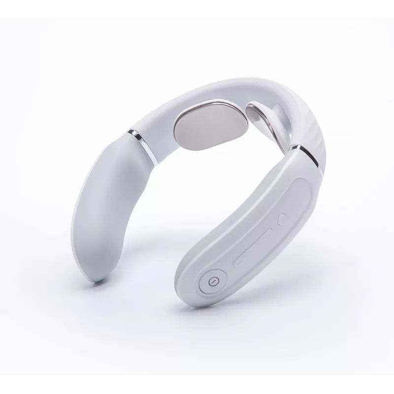 SKG 4356E - branco, massagem combinada, pescoço, branco, silicone, botões, bateria