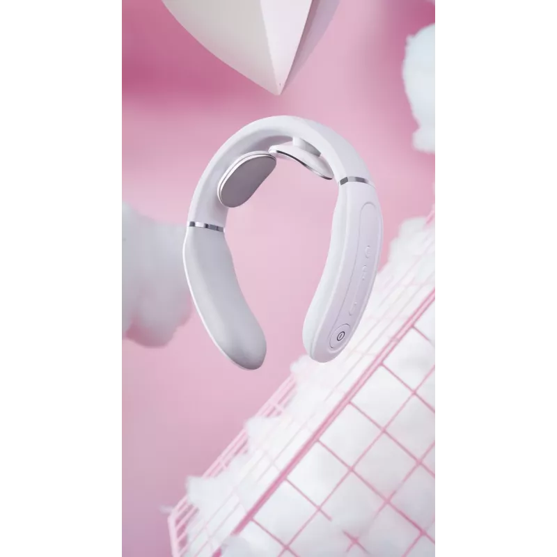 SKG 4356E - branco, massagem combinada, pescoço, branco, silicone, botões, bateria
