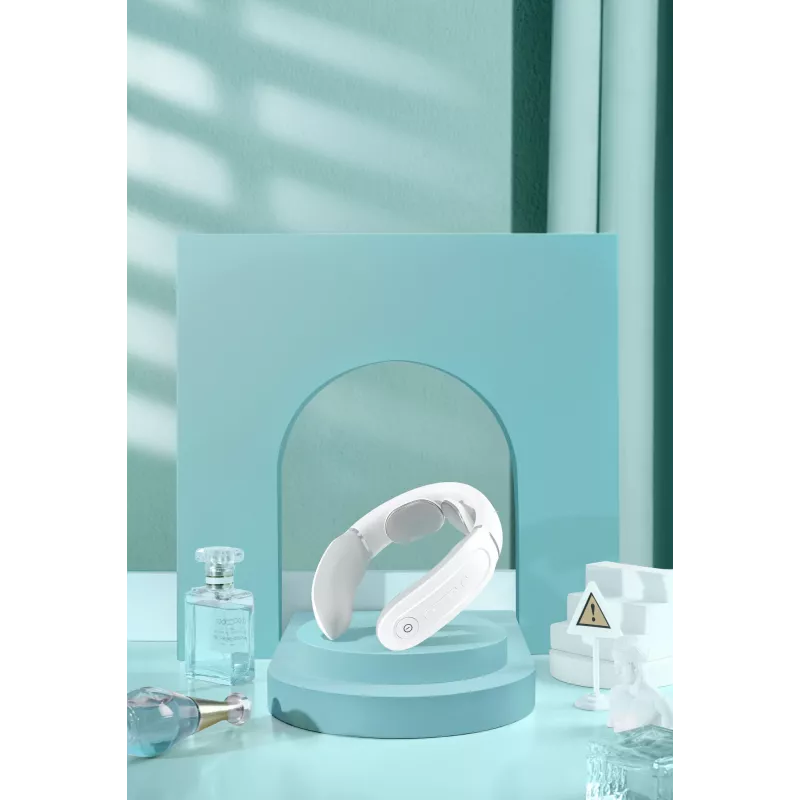 SKG 4356E - branco, massagem combinada, pescoço, branco, silicone, botões, bateria