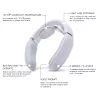 SKG 4356E - branco, massagem combinada, pescoço, branco, silicone, botões, bateria