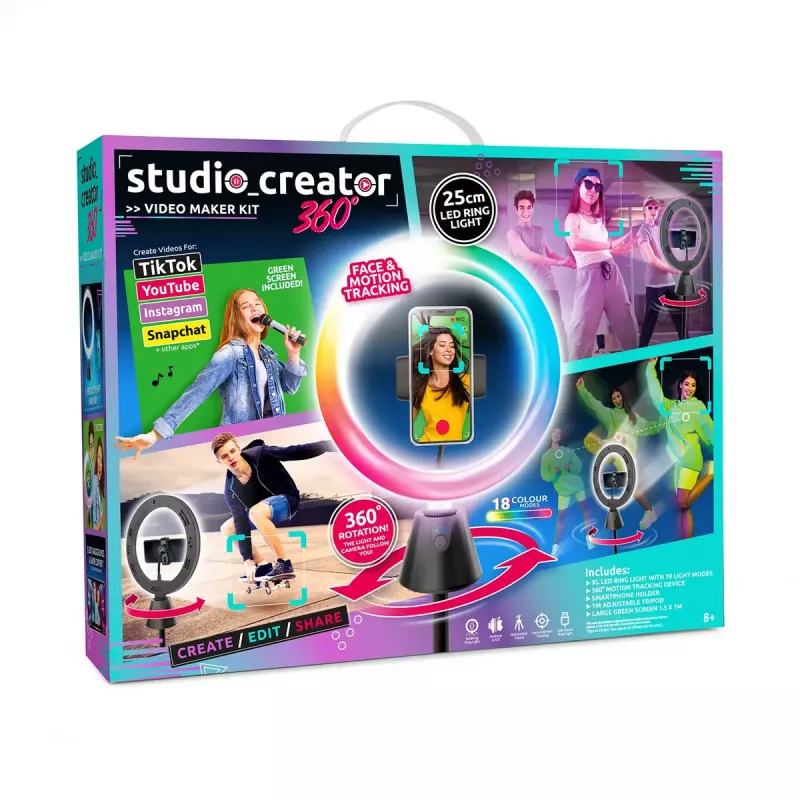 Conjunto de artes plásticas rotativo Studio Canal Toys INF028CL 360 Degrees — conjunto de artes plásticas rotativo Canal Toys para crianças