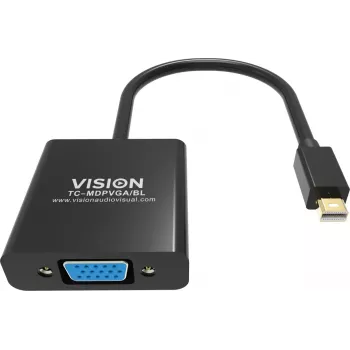 Adaptador de cabo de vídeo Mini DisplayPort para VGA Vision TC-MDPVGA/BL