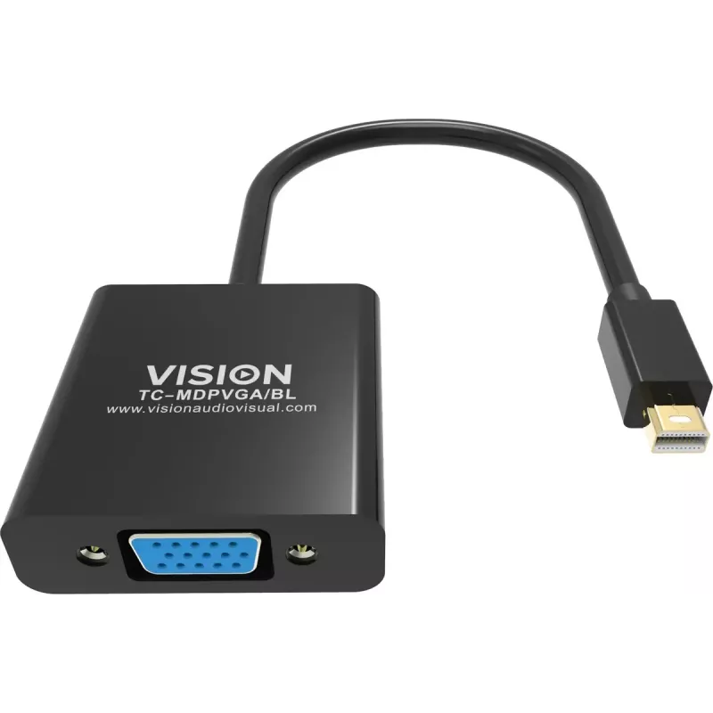 Adaptador de cabo de vídeo Mini DisplayPort para VGA Vision TC-MDPVGA/BL