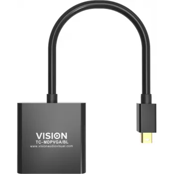 Adaptador de cabo de vídeo Mini DisplayPort para VGA Vision TC-MDPVGA/BL
