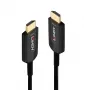 Cabo HDMI híbrido de fibra ótica Ultra High Speed Lindy 10m, 10 m, HDMI Tipo A (Standard), HDMI Tipo A (Standard), 48 Gbit/s, Audio Return Channel (ARC), preto