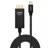 Cabo Lindy 1 m Mini DisplayPort para HDMI ativo com HDR, 1 m, Mini DisplayPort, HDMI, ficha macho, ficha macho, reto