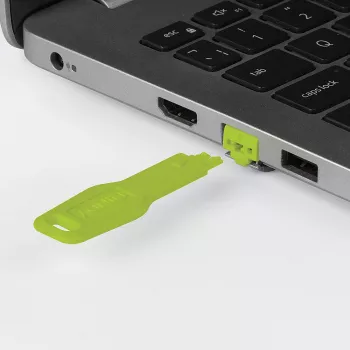 Bloqueador de porta RJ-45 Lindy (sem chave) – pack de 20, verde