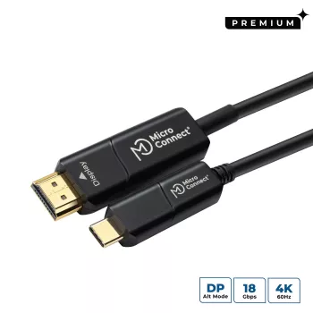 Adaptador de cabo de vídeo Microconnect USB3.1CHDMI10OP 10 m USB Type-C HDMI preto