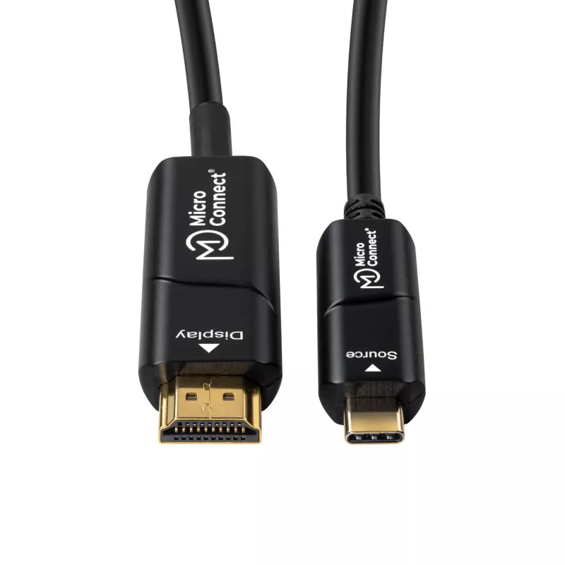 Adaptador de cabo de vídeo Microconnect USB3.1CHDMI10OP 10 m USB Type-C HDMI preto