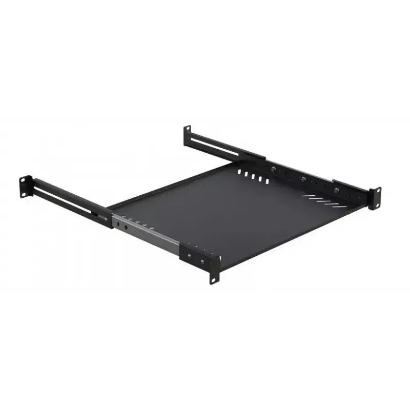 Prateleira para rack Lanview LVR1U-SLIDE-600MM-BL — 1HE extraível 600 mm preto