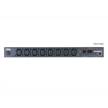 PDU com comutação e medição ATEN 1U 10A 8 tomadas + software Eco PDU Manager gratuito