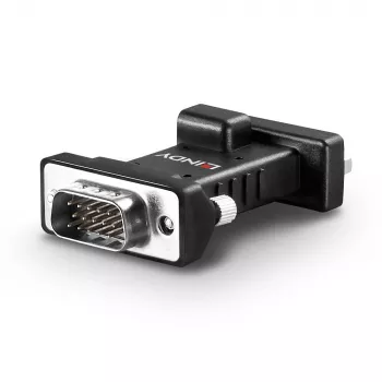 Emulador EDID VGA Lindy, preto, 3840 x 2160 píxeis, metal, DC, 5 V, 48 mm