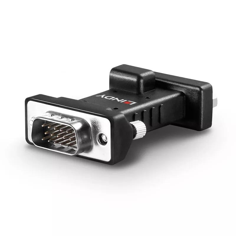 Emulador EDID VGA Lindy, preto, 3840 x 2160 píxeis, metal, DC, 5 V, 48 mm