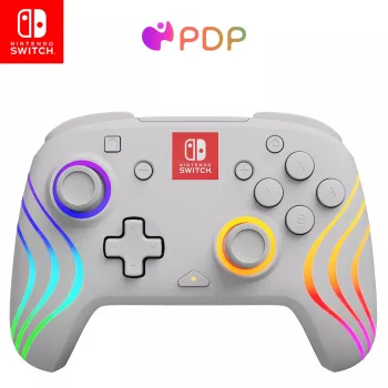Comando PDP Afterglow Wave White USB Analógico / Digital Nintendo Switch, Nintendo Switch Lite, Nintendo Switch OLED