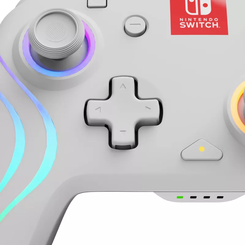 Comando PDP Afterglow Wave White USB Analógico / Digital Nintendo Switch, Nintendo Switch Lite, Nintendo Switch OLED