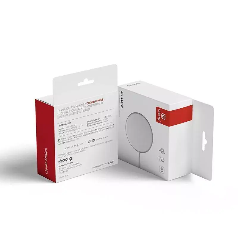 Carregador sem fios Crong MagSpot CRG-MS15W-SLV Carregamento rápido Interior DC