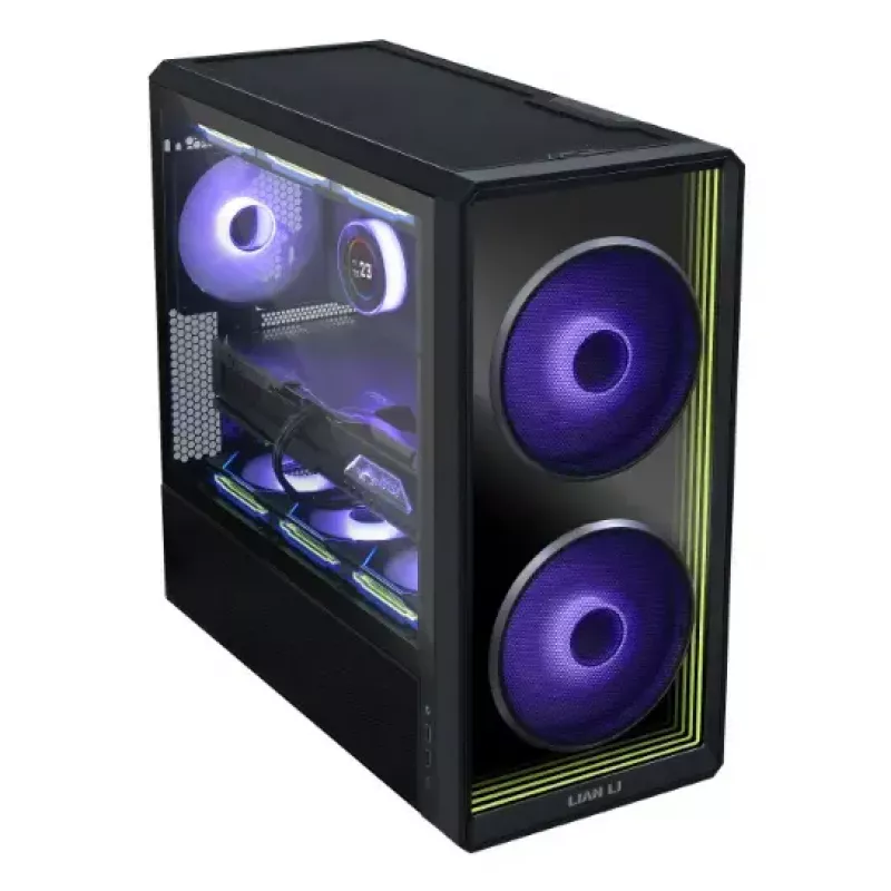 Caixa de PC Lian Li Lancool 217 INF Midi Tower — preto, suporte EATX/ATX/Micro‑ATX/Mini‑ITX, 2x120mm frente, 1x140mm traseira, 1×3,5