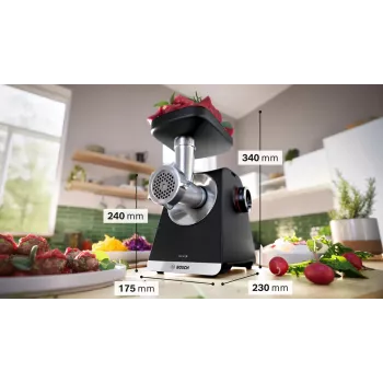 Bosch Serie 6 picadora de carne 2100 W preto, prateado
