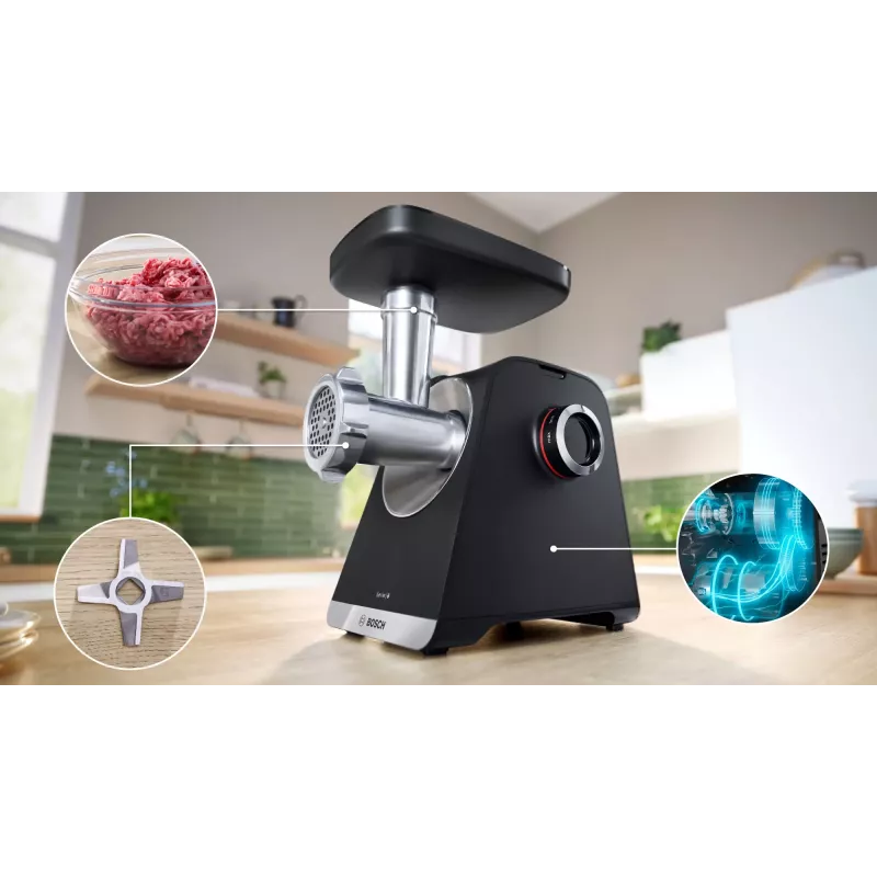Bosch Serie 6 picadora de carne 2100 W preto, prateado