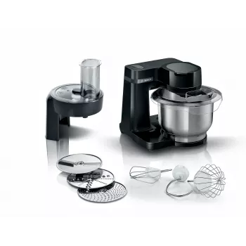 Bosch Série 2 MUMS2EB01 Robot de cozinha 700 W 3,8 L Preto, Aço inoxidável