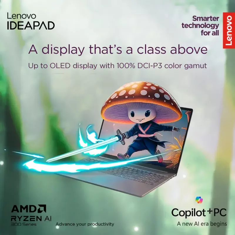Portátil Lenovo IdeaPad Slim 5 — Ryzen 5 7535HS, 14 polegadas WUXGA OLED (1920×1200) 400 nits, 16 GB RAM, 512 GB SSD, Radeon 660M, microSD, Windows 11 Home