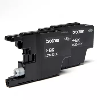 Brother LC1240BKBP2 embalagem dupla de cartuchos de tinta, 2 x preto, 600 páginas