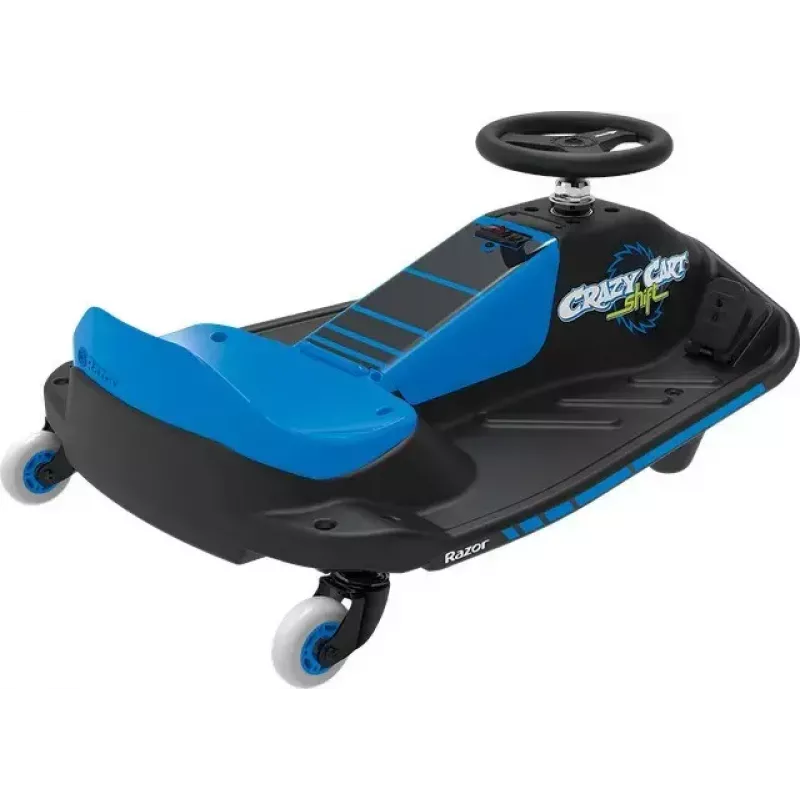 Kart de drift elétrico Razor Crazy Cart Shift, azul, 12 V, lítio