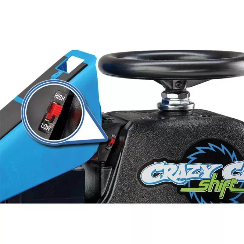 Kart de drift elétrico Razor Crazy Cart Shift, azul, 12 V, lítio