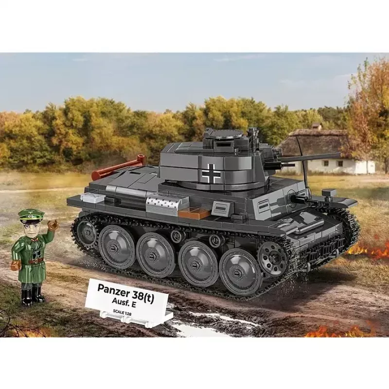Conjunto de construção Cobi Blocks Panzer 38 VZ.38 690 elementos – kit de modelo à escala