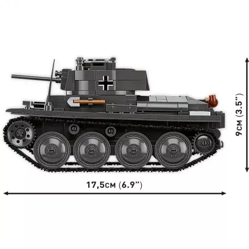 Conjunto de construção Cobi Blocks Panzer 38 VZ.38 690 elementos – kit de modelo à escala