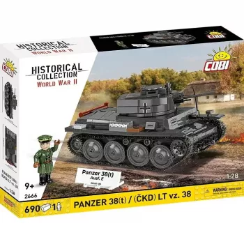 Conjunto de construção Cobi Blocks Panzer 38 VZ.38 690 elementos – kit de modelo à escala