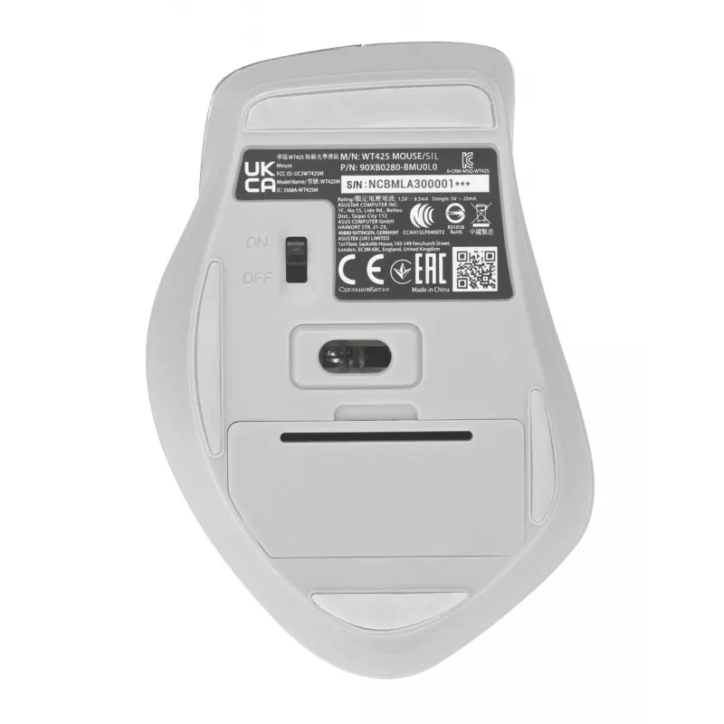 Rato ASUS WT425 escritório destro RF sem fios ótico 1600 DPI